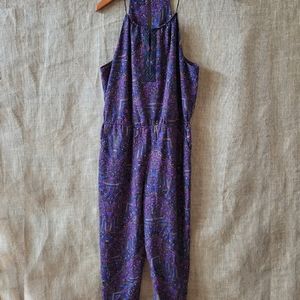 Sanctuary Black Burgundy Jumpsuit - L
